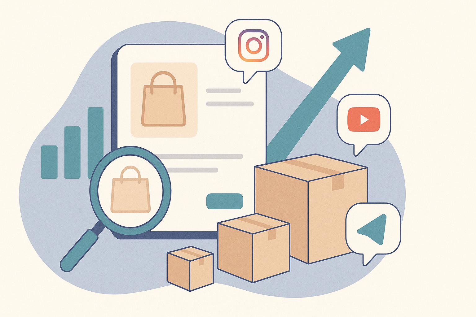 Внешний трафик в карточку: Telegram, Instagram, YouTube